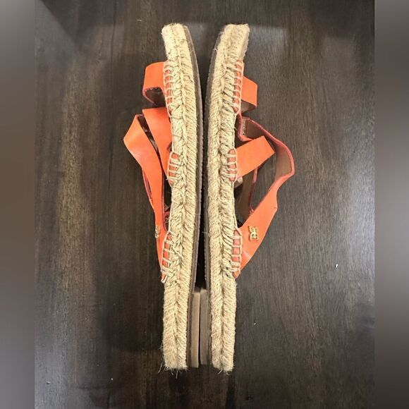 SAM EDELMAN AVERIE ORANGE ESPADRILLES SANDALS size 8.5 - Picture 5 of 7